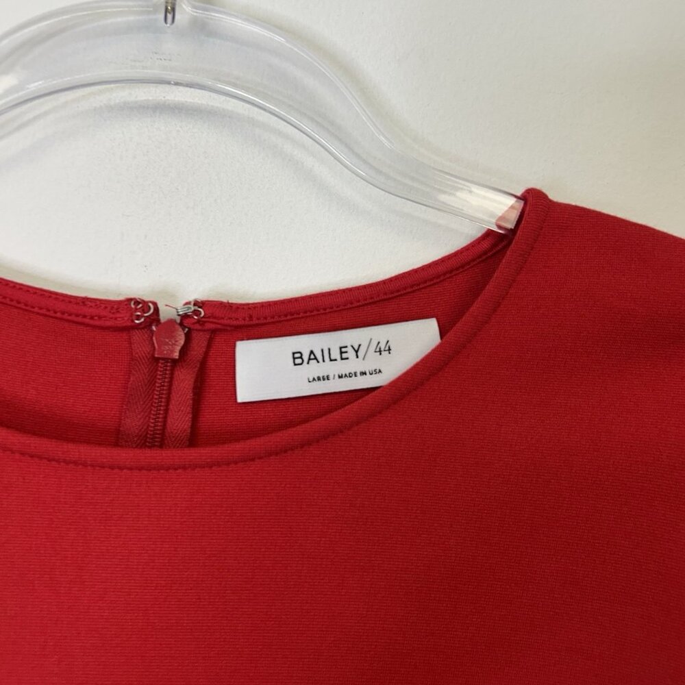 NEW‎ Bailey 44 Red Bodycon Dress Women’s Size Large Midi - Picture 3 of 10